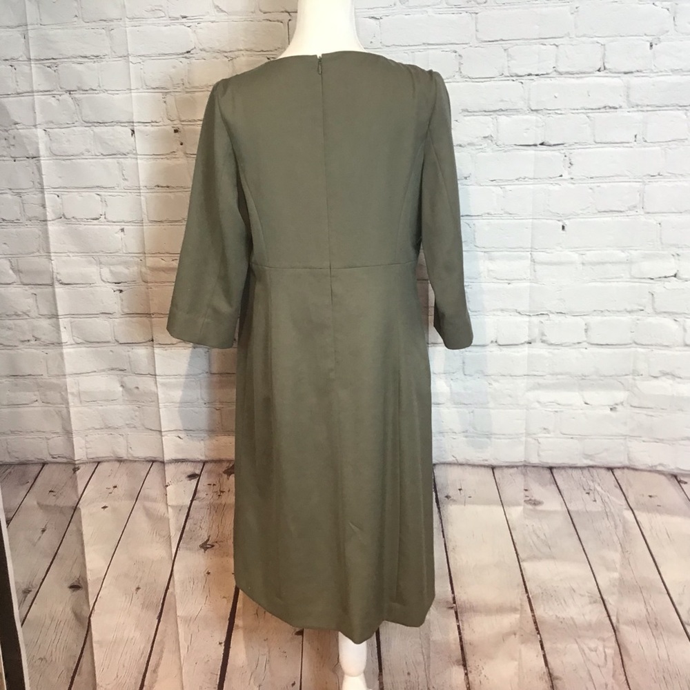 Pendleton Virgin Wool Olive Green Button Front De… - image 2